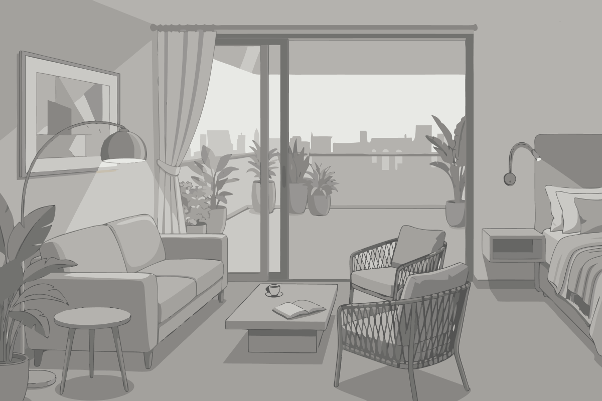 Apartament z 1 sypialnią